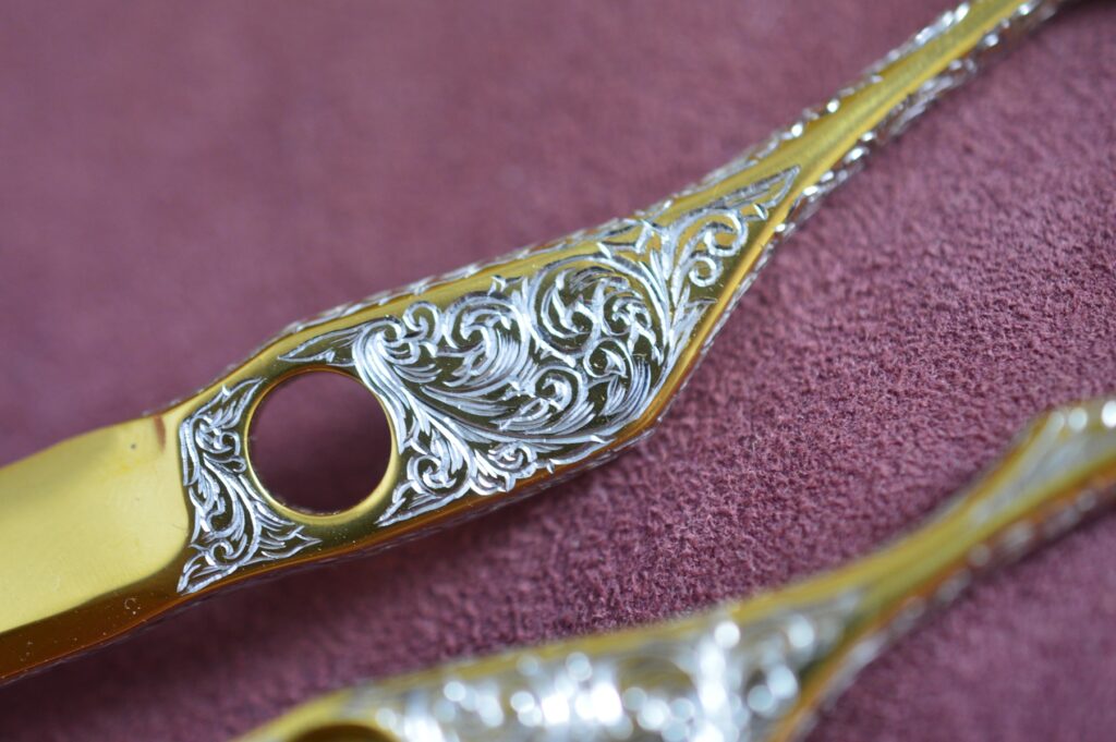 美容師ハサミ彫金